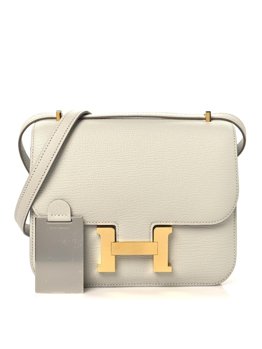 Hermes Chevre Mysore Constance 18 Gris #270964H13B